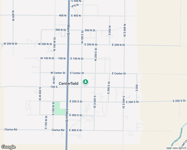 map of restaurants, bars, coffee shops, grocery stores, and more near 190 East Center Street in Centerfield