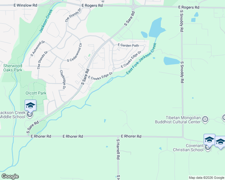 map of restaurants, bars, coffee shops, grocery stores, and more near 2900 South Rogers Street in Bloomington