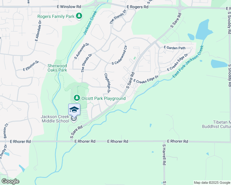 map of restaurants, bars, coffee shops, grocery stores, and more near 3802 South Sare Road in Bloomington