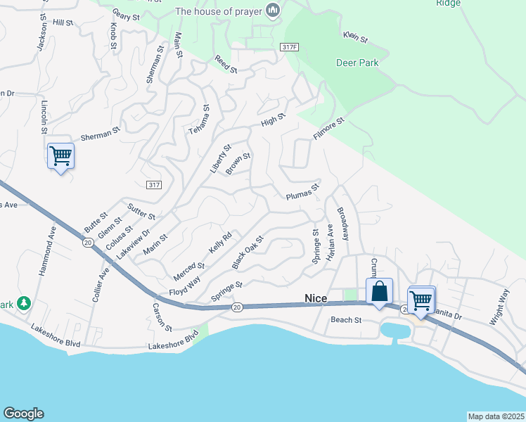 map of restaurants, bars, coffee shops, grocery stores, and more near 7035 Floyd Way in Nice