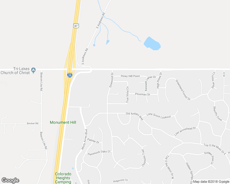 map of restaurants, bars, coffee shops, grocery stores, and more near 1620 Plowman Place in Monument