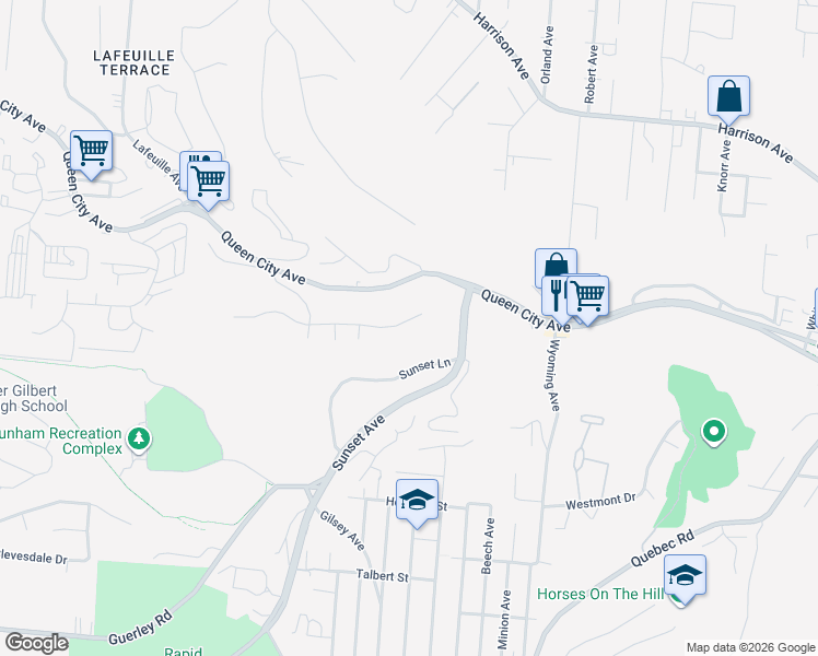 map of restaurants, bars, coffee shops, grocery stores, and more near 2329 Oaktree Place in Cincinnati