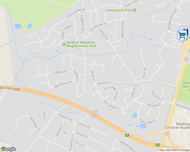 map of restaurants, bars, coffee shops, grocery stores, and more near 16513 Jilrick Street in Rockville