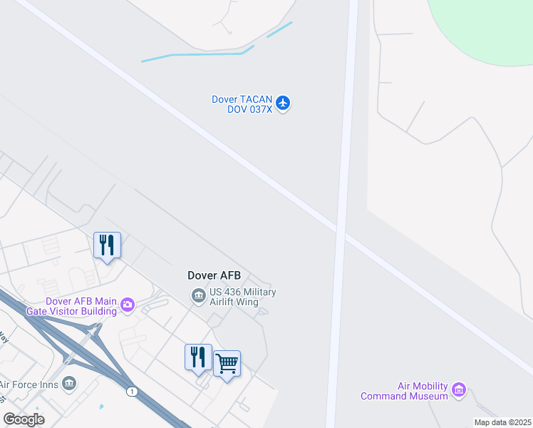 map of restaurants, bars, coffee shops, grocery stores, and more near 442 13th Street in Dover