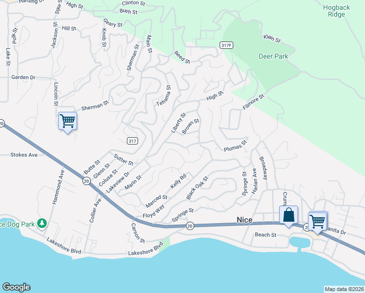 map of restaurants, bars, coffee shops, grocery stores, and more near 3155 Buckingham Way in Nice
