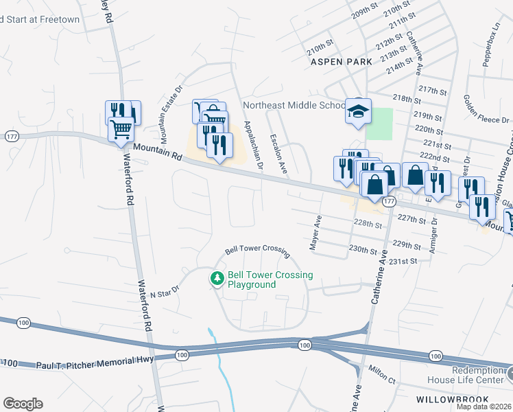 map of restaurants, bars, coffee shops, grocery stores, and more near 578 Jersey Bronze Way in Pasadena