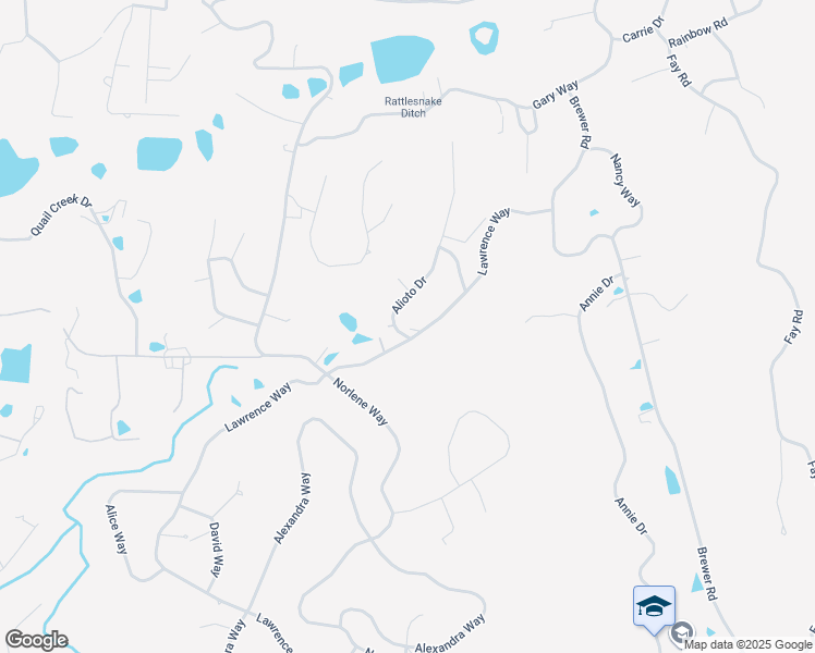 map of restaurants, bars, coffee shops, grocery stores, and more near 17125 Alioto Drive in Grass Valley