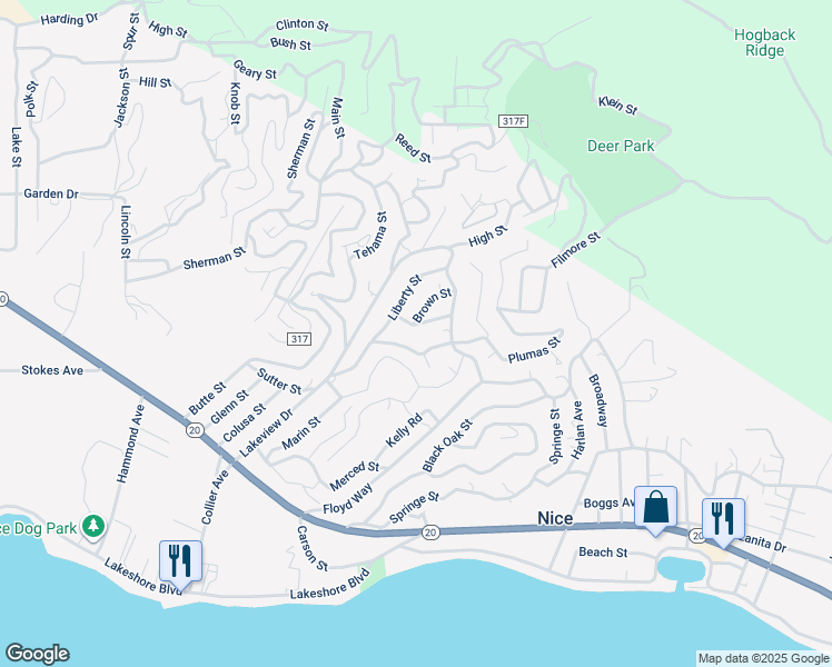 map of restaurants, bars, coffee shops, grocery stores, and more near 3150 Cherry Street in Nice