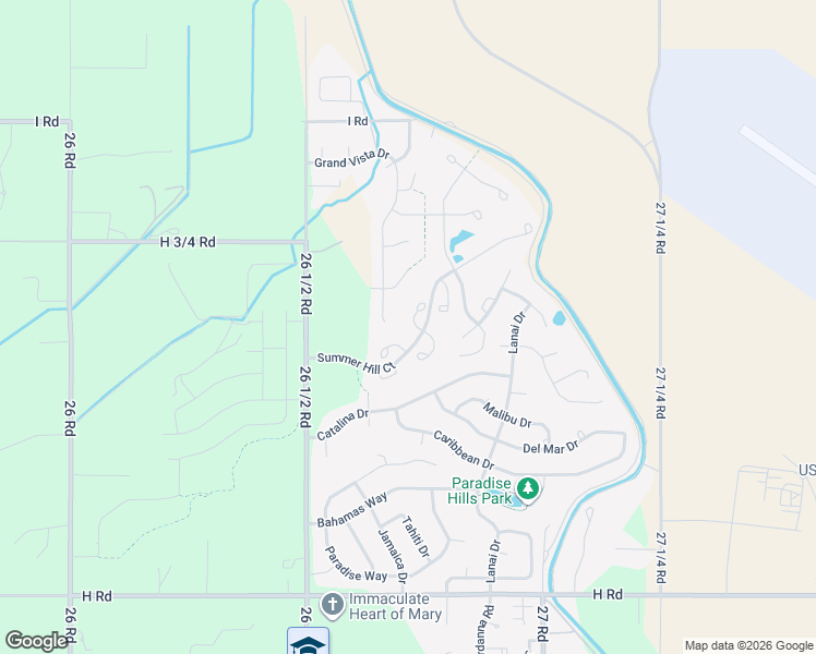 map of restaurants, bars, coffee shops, grocery stores, and more near 871 Summer Breeze Court in Grand Junction