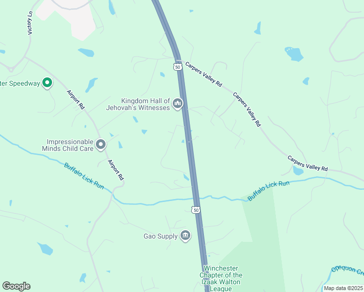 map of restaurants, bars, coffee shops, grocery stores, and more near 2510 Millwood Pike in Winchester