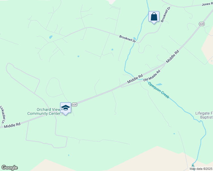 map of restaurants, bars, coffee shops, grocery stores, and more near 4070 Middle Road in Winchester