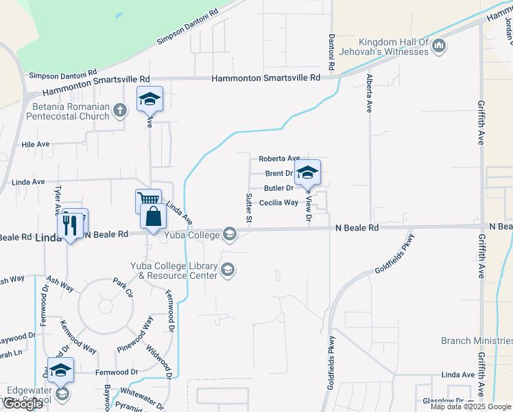 map of restaurants, bars, coffee shops, grocery stores, and more near 2162 Cecilia Way in Marysville