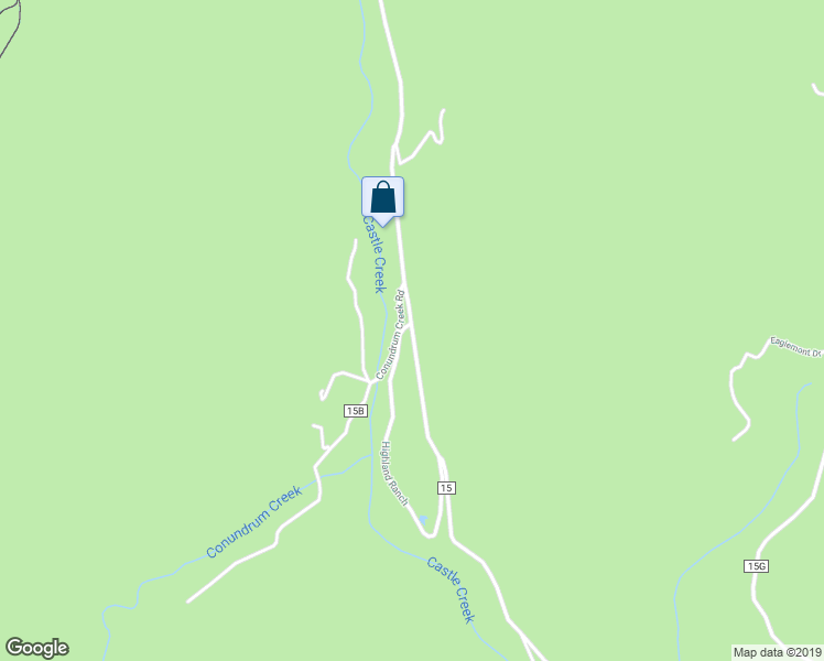 map of restaurants, bars, coffee shops, grocery stores, and more near Castle Creek Road in Aspen