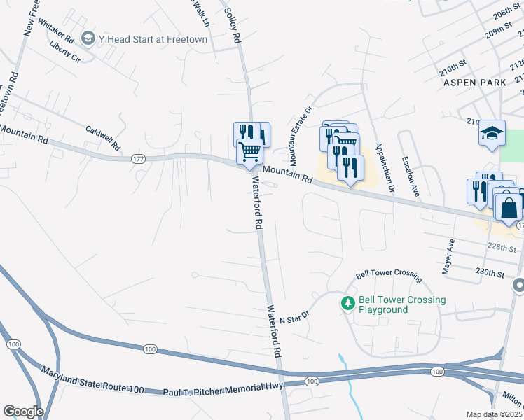 map of restaurants, bars, coffee shops, grocery stores, and more near 8236 Champion Court in Pasadena