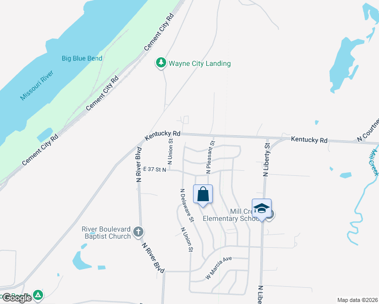 map of restaurants, bars, coffee shops, grocery stores, and more near 804 West 38th Street North in Independence