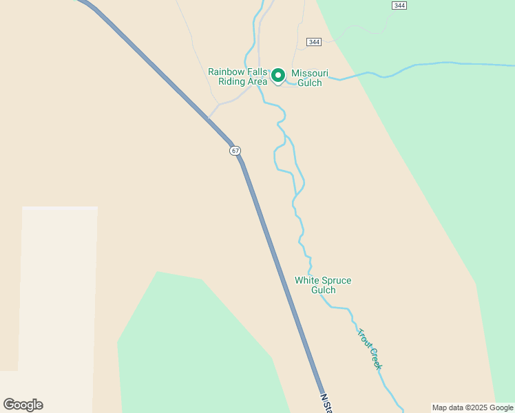 map of restaurants, bars, coffee shops, grocery stores, and more near Highway 67 in Woodland Park