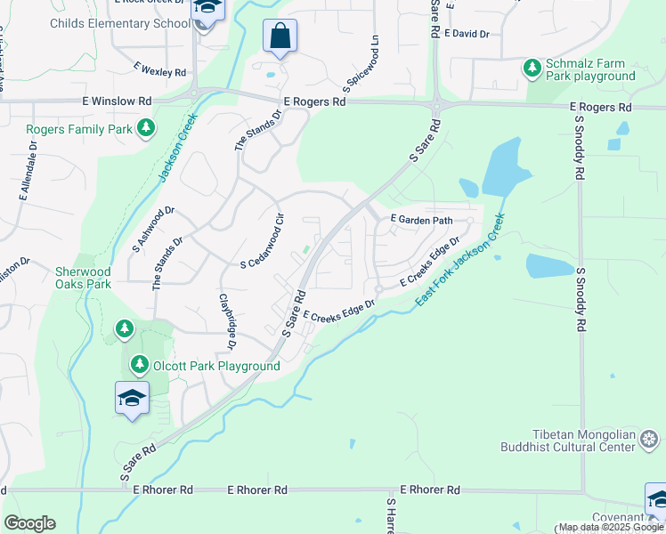 map of restaurants, bars, coffee shops, grocery stores, and more near in Bloomington