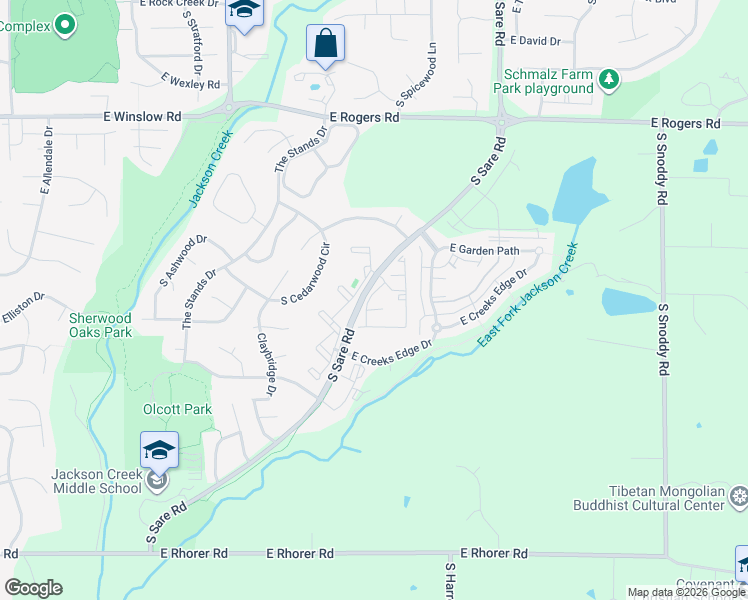 map of restaurants, bars, coffee shops, grocery stores, and more near in Bloomington