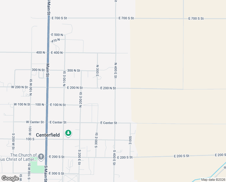 map of restaurants, bars, coffee shops, grocery stores, and more near 350 East 200 North Street in Centerfield
