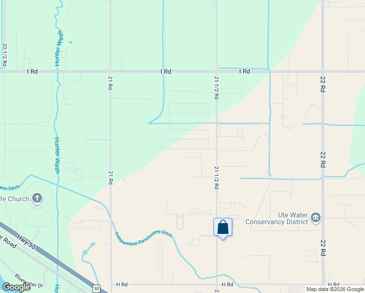 map of restaurants, bars, coffee shops, grocery stores, and more near 853 21 1/2 Road in Grand Junction