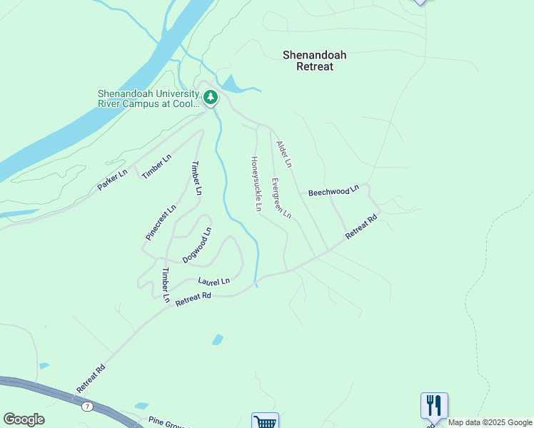 map of restaurants, bars, coffee shops, grocery stores, and more near 12 Pyletown Road in Boyce