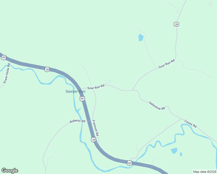 map of restaurants, bars, coffee shops, grocery stores, and more near 315 Sour Run Road in Ray