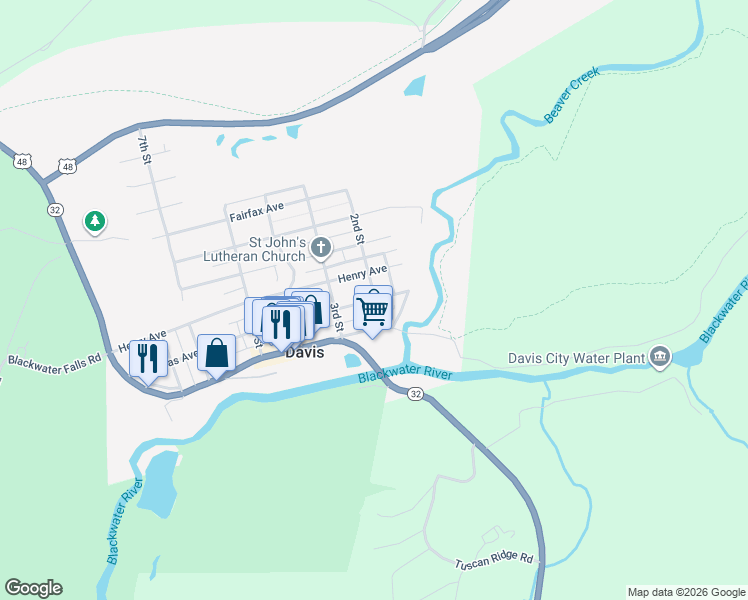 map of restaurants, bars, coffee shops, grocery stores, and more near 74 Thomas Ave in Davis