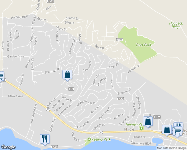 map of restaurants, bars, coffee shops, grocery stores, and more near 3120 Lakeview Drive in Nice