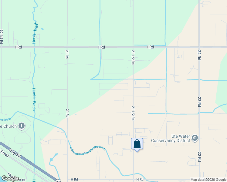 map of restaurants, bars, coffee shops, grocery stores, and more near 853 21 1/2 Road in Grand Junction