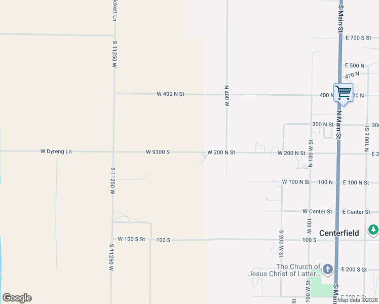 map of restaurants, bars, coffee shops, grocery stores, and more near 10886 West 9300 South in Centerfield