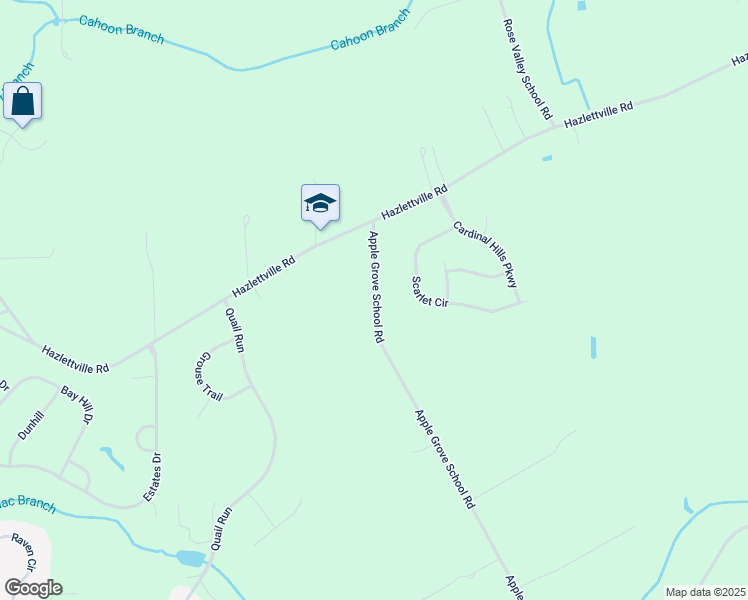 map of restaurants, bars, coffee shops, grocery stores, and more near 1001 Apple Grove School Road in Kent County