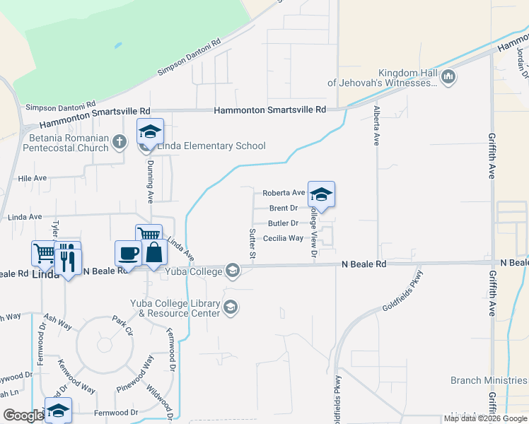 map of restaurants, bars, coffee shops, grocery stores, and more near 2128 Brent Dr in Marysville