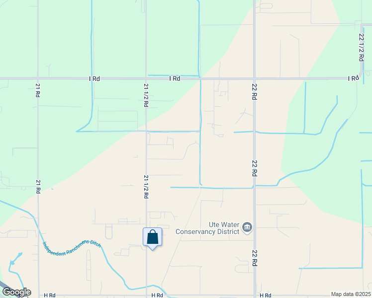map of restaurants, bars, coffee shops, grocery stores, and more near 880 21 1/2 Road in Grand Junction