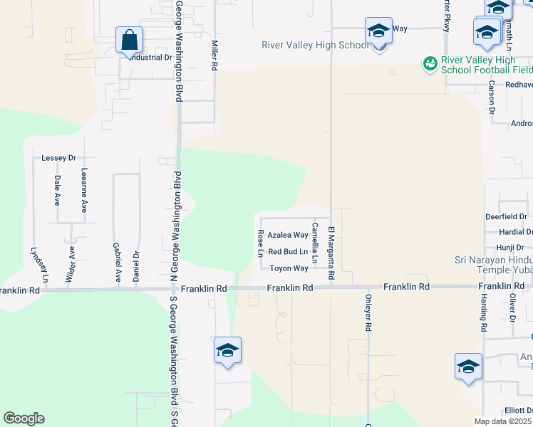 map of restaurants, bars, coffee shops, grocery stores, and more near 2715 Imperial Way in Yuba City