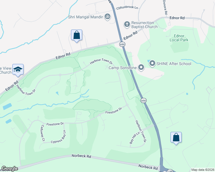 map of restaurants, bars, coffee shops, grocery stores, and more near 705 Amelia Island Court in Silver Spring
