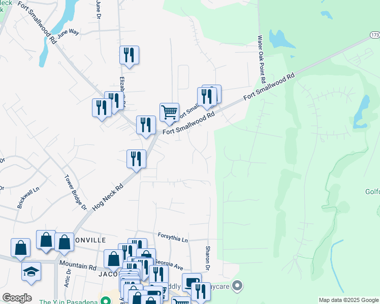 map of restaurants, bars, coffee shops, grocery stores, and more near 4102 Middlebury Court in Pasadena