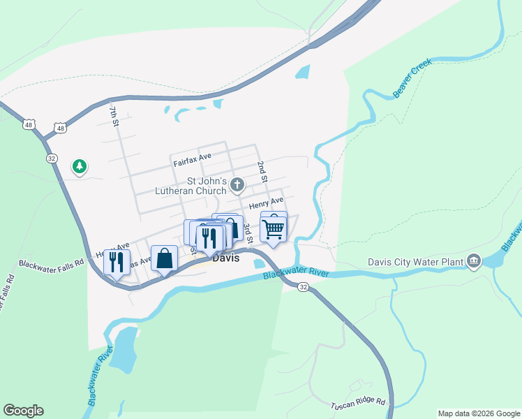 map of restaurants, bars, coffee shops, grocery stores, and more near 64-74 Thomas Ave in Davis
