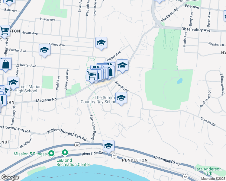 map of restaurants, bars, coffee shops, grocery stores, and more near 2007 Freeland Avenue in Cincinnati