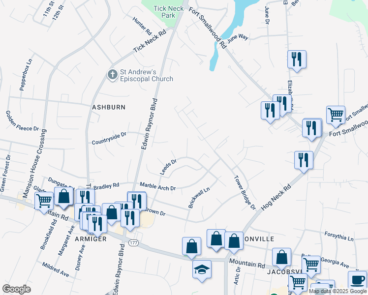 map of restaurants, bars, coffee shops, grocery stores, and more near 3502 Davenport Court in Pasadena