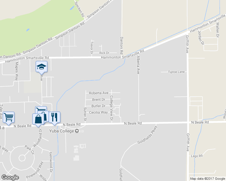 map of restaurants, bars, coffee shops, grocery stores, and more near 2215 Roberta Avenue in Marysville
