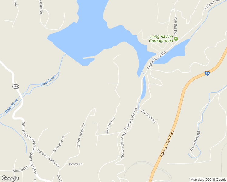 map of restaurants, bars, coffee shops, grocery stores, and more near 26485 Barb Wire Lane in Colfax
