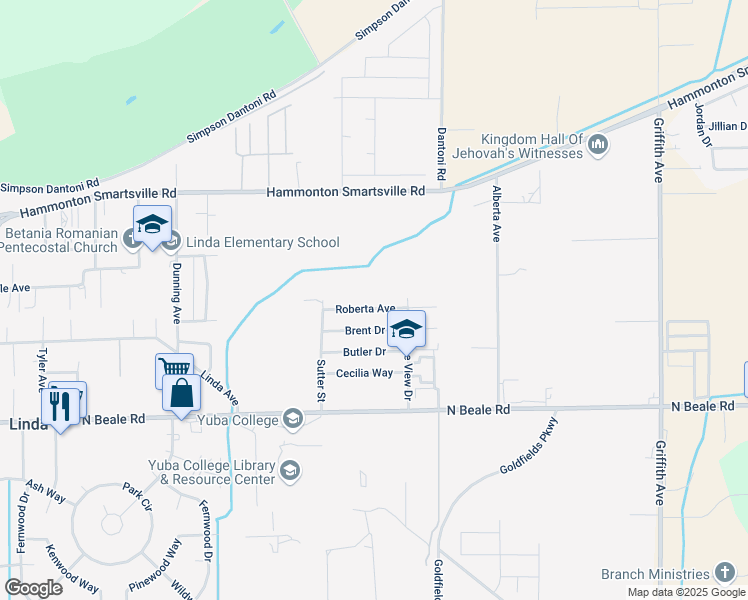 map of restaurants, bars, coffee shops, grocery stores, and more near 2169 Roberta Avenue in Marysville