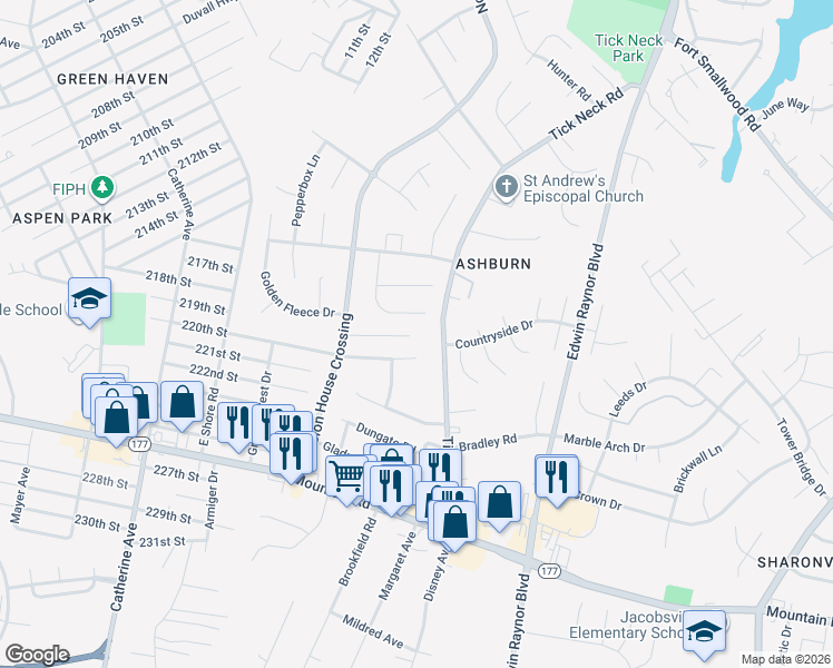 map of restaurants, bars, coffee shops, grocery stores, and more near 916 Marthas Vineyard Lane in Pasadena