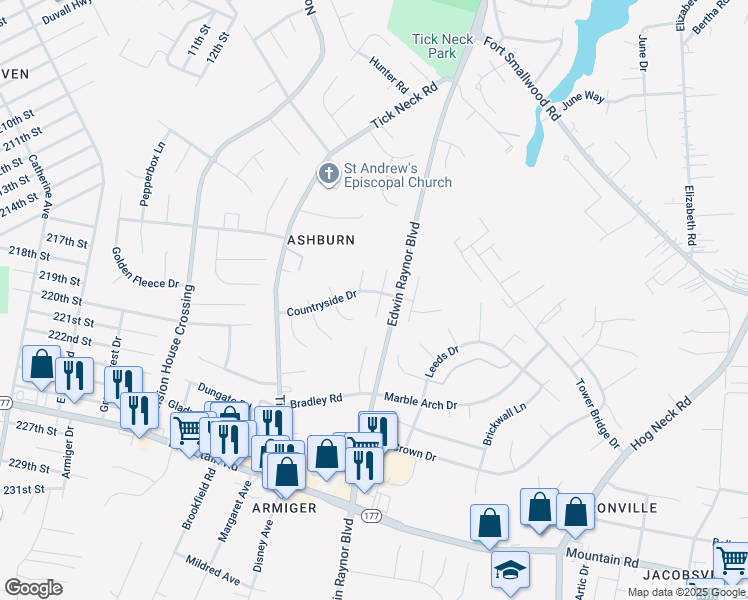 map of restaurants, bars, coffee shops, grocery stores, and more near 7904 Della Rosa Court in Pasadena