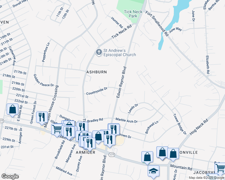 map of restaurants, bars, coffee shops, grocery stores, and more near 7904 Della Rosa Court in Pasadena