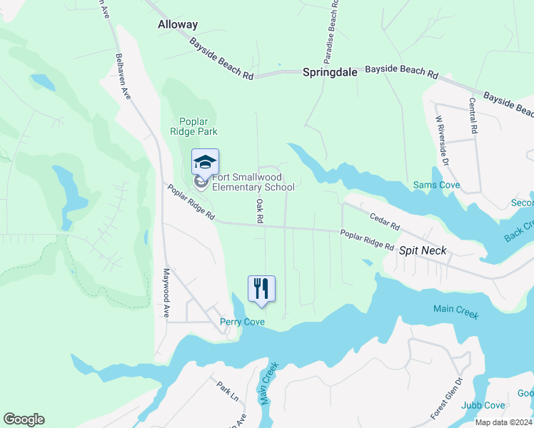 map of restaurants, bars, coffee shops, grocery stores, and more near 7967 Oak Road in Pasadena