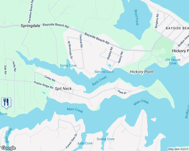 map of restaurants, bars, coffee shops, grocery stores, and more near 7985 East Riverside Drive in Pasadena