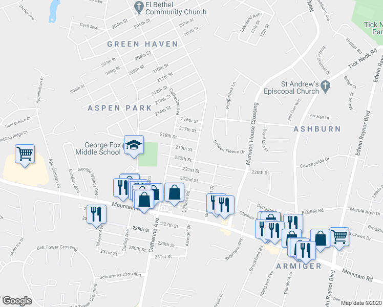 map of restaurants, bars, coffee shops, grocery stores, and more near 762 220th Street in Pasadena