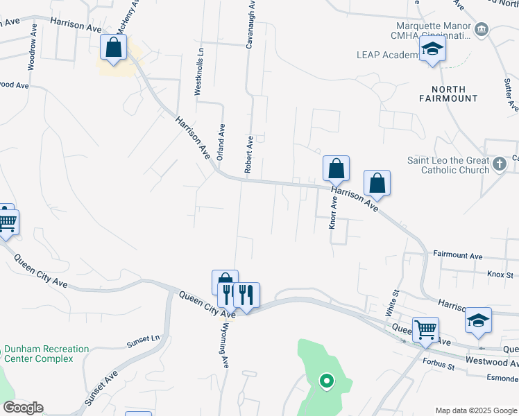 map of restaurants, bars, coffee shops, grocery stores, and more near 2531 Talbott Avenue in Cincinnati