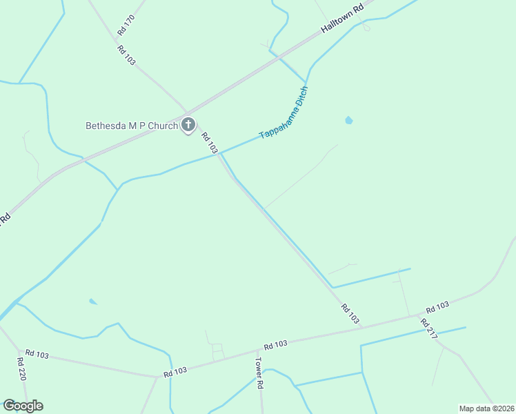 map of restaurants, bars, coffee shops, grocery stores, and more near Road 103 in Kent County